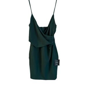 NWT Lulus Feeling Flattered Emerald Green Bodycon Mini Dress Size Medium
